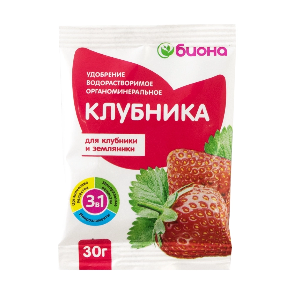 Водорастворимое удобрение Биона - Клубника, 30г