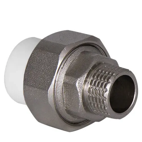 Муфта РР разб. 25*1/2" нар. белый (Tebo)