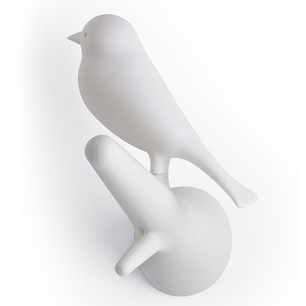 Вешалки настенные Sparrow, 2 шт., белые Qualy