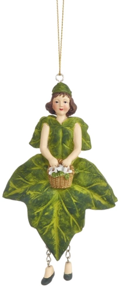 Фигурка декоративная Fiebiger Floristik: Blumenmädchen (цветочная фея) Плющ l=13 см
