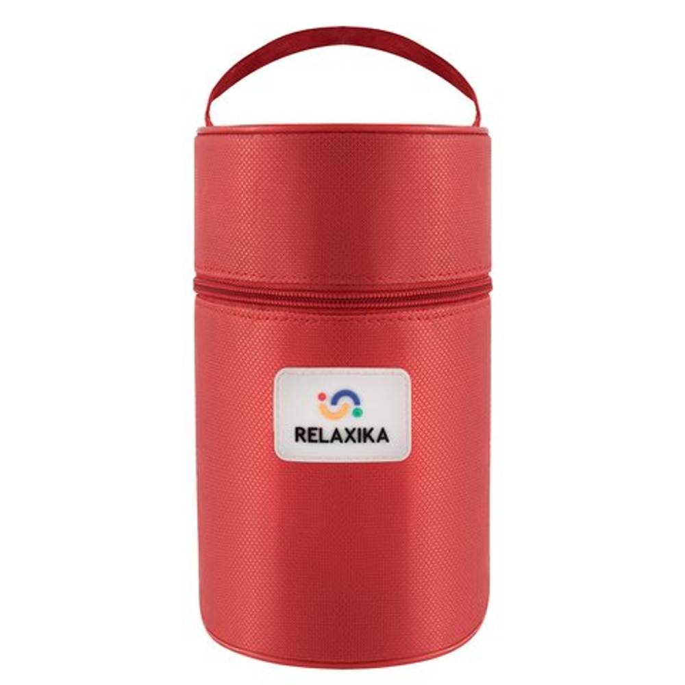 Термос для еды Relaxika 301 (1 литр) в термочехле, стальной