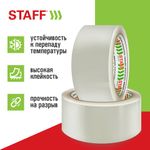Клейкие ленты упаковочные 48 мм х 66 м, КОМПЛЕКТ 6 шт., прозрачные, 40 микрон, STAFF BIG PACK, 440179