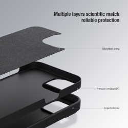 Чехол с мягким шелковистым покрытием от Nillkin для iPhone 13 Pro Max, серия CamShield Silky Silicone Case с защитной шторкой для камеры