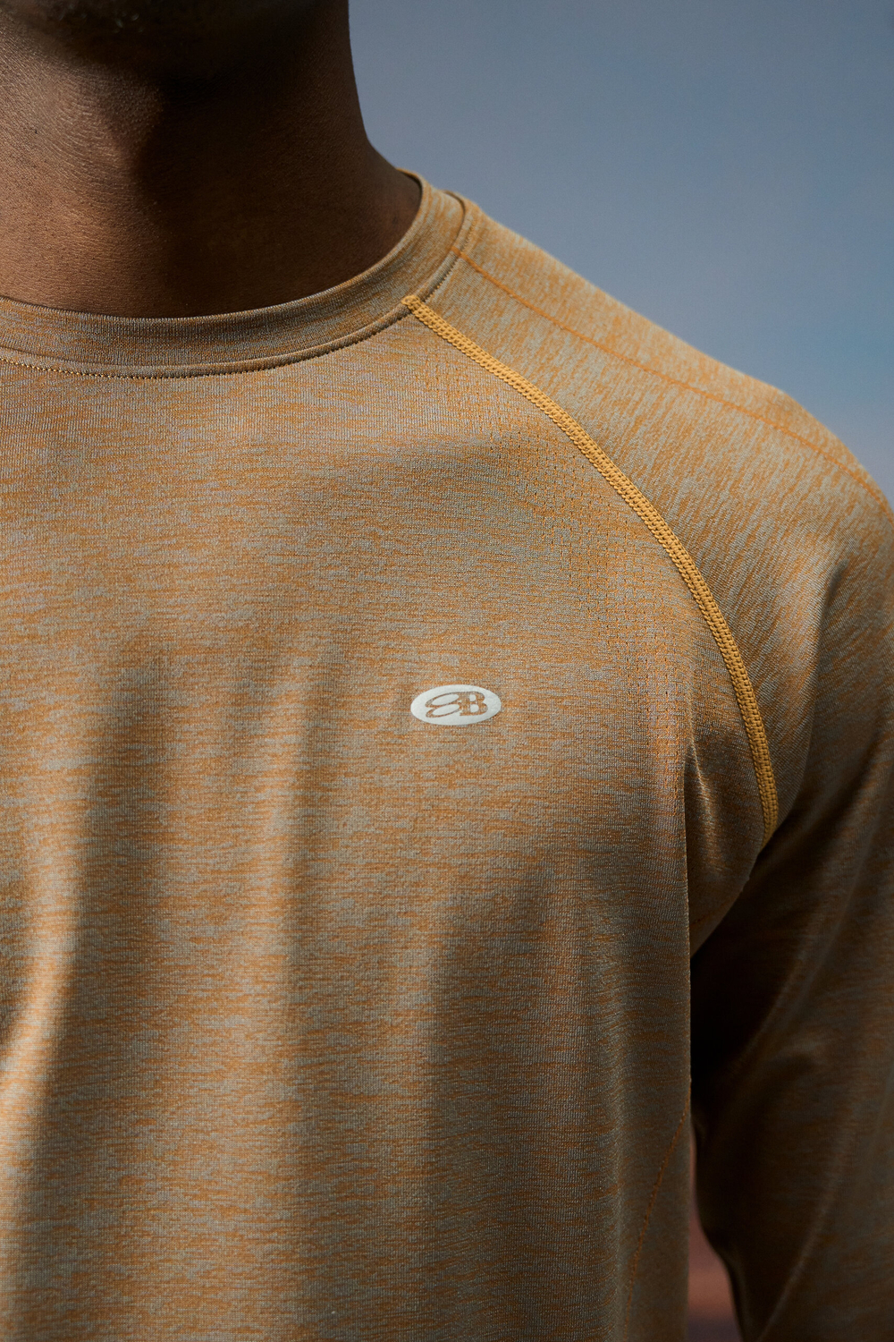 Лонгслив Nothomme Blue Seamless Knit Mesh Running Long Sleeve "Sunset Yellow"