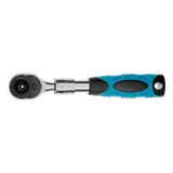 Ключ-трещотка телескопический 1/4", 150-200 мм, CrV, 72 зуба, с быстрым сбросом, хром Gross — фото 4