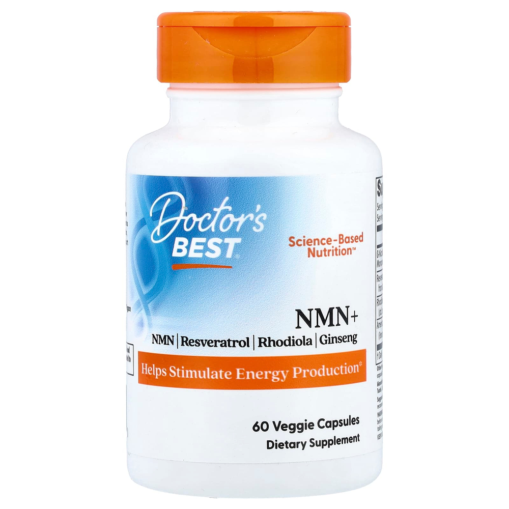 Doctor's Best, NMN+, 60 растительных капсул