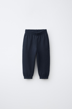 ZARA ОДНОТОННЫЕ БРЮКИ-ДЖОГГЕРЫ, МОРСКОЙ СИНИЙ