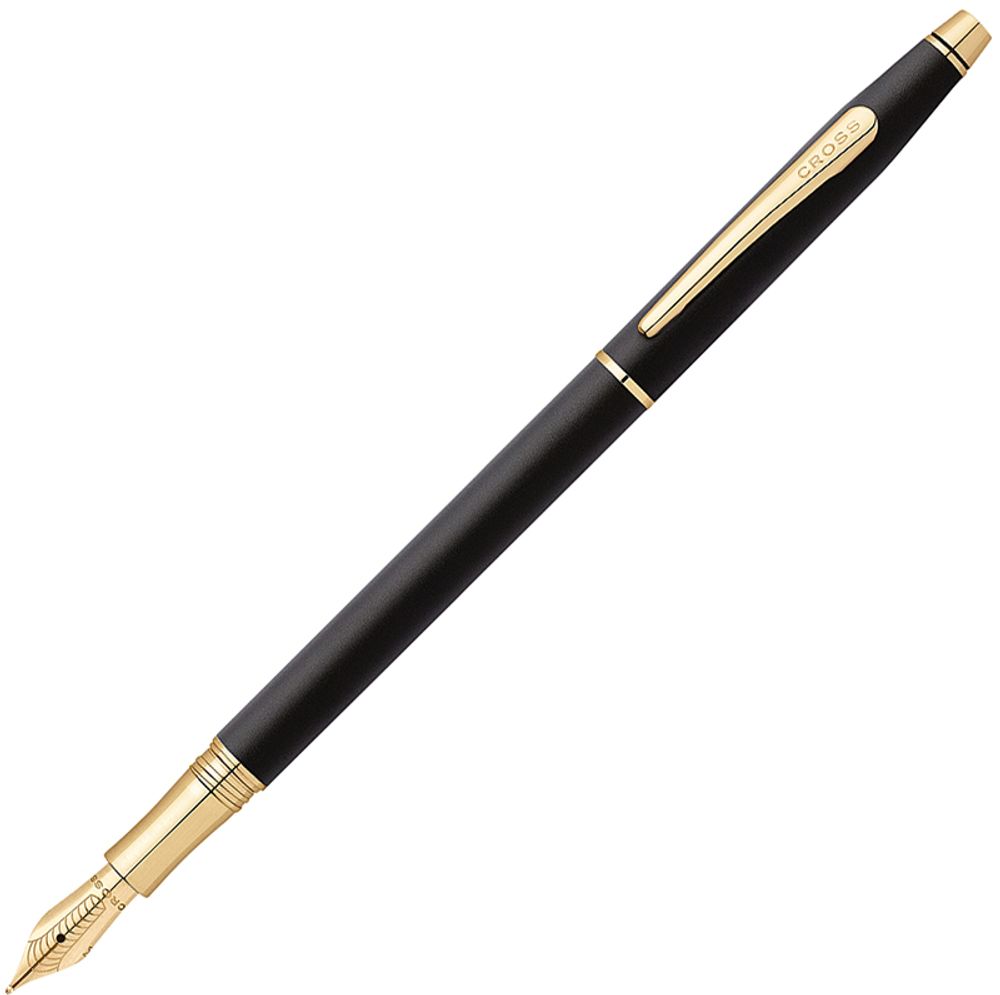 Перьевая ручка Cross Century Classic матовая черная GT 23К Перо F 23Ct (AT0086-79FF)
