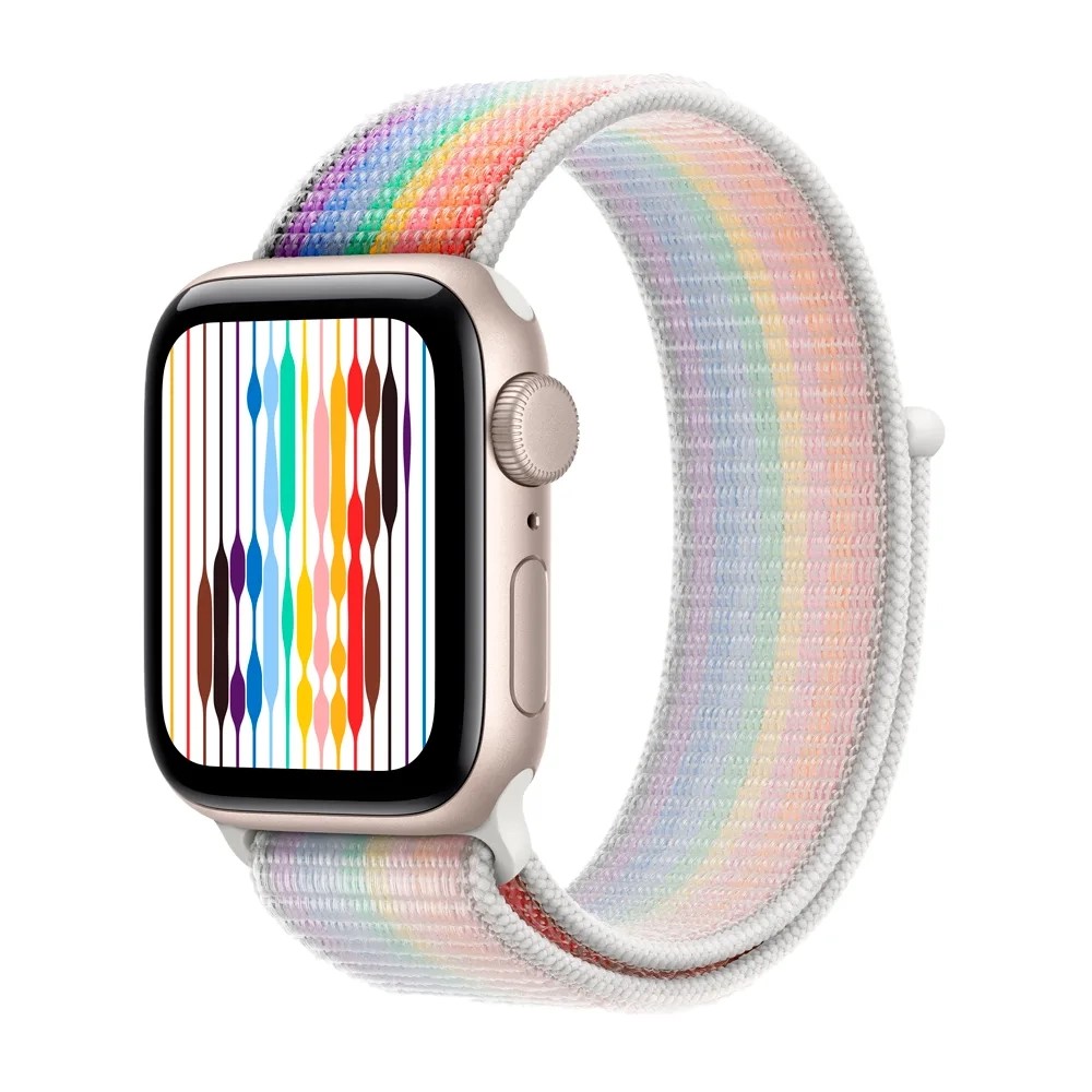 Умные часы Apple Watch SE 3 (2025) GPS, 40mm, Starlight Aluminium Case with Pride Edition Sport Loop
