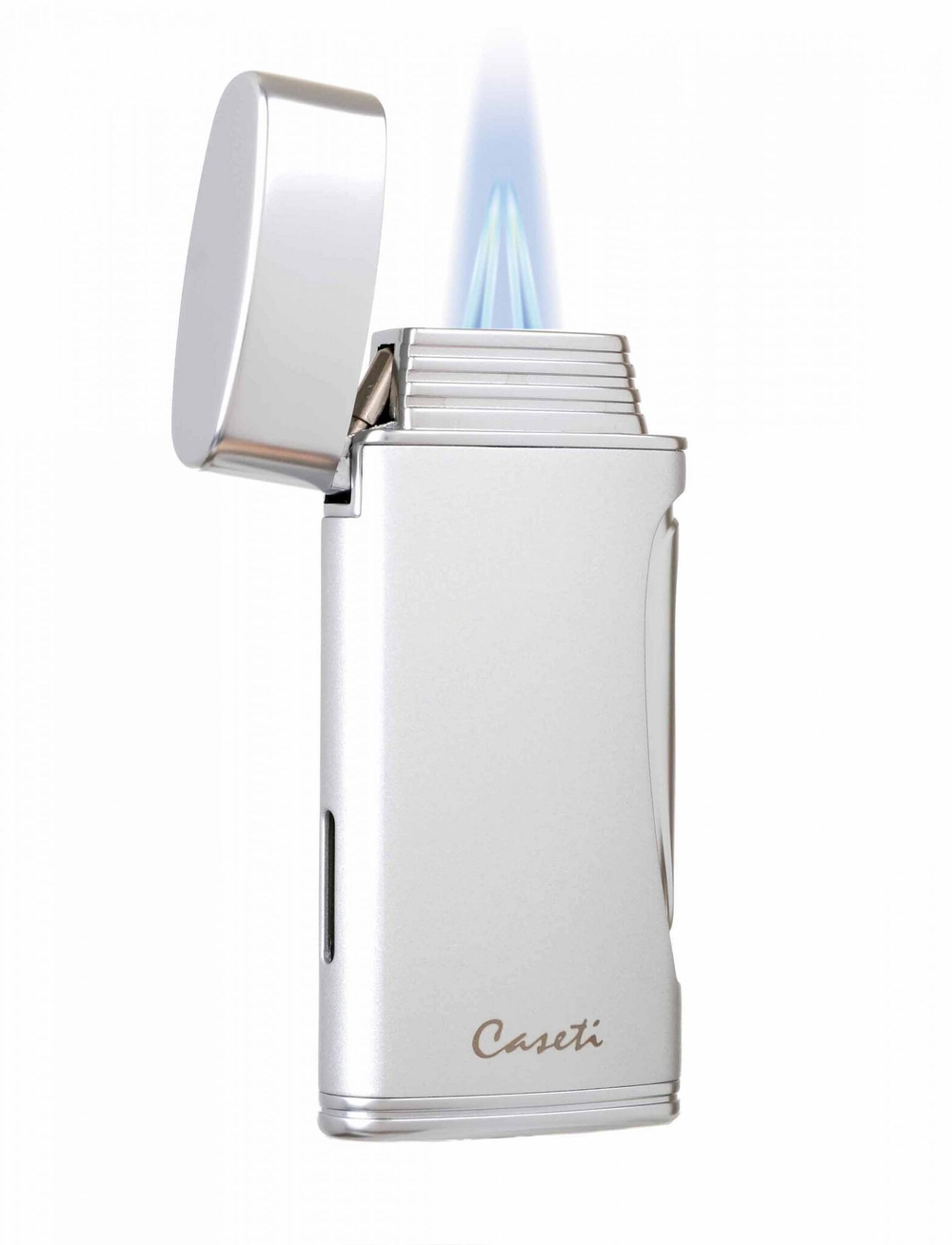 Зажигалка Caseti сигарная турбо (двойное пламя), серебристая CA583-3