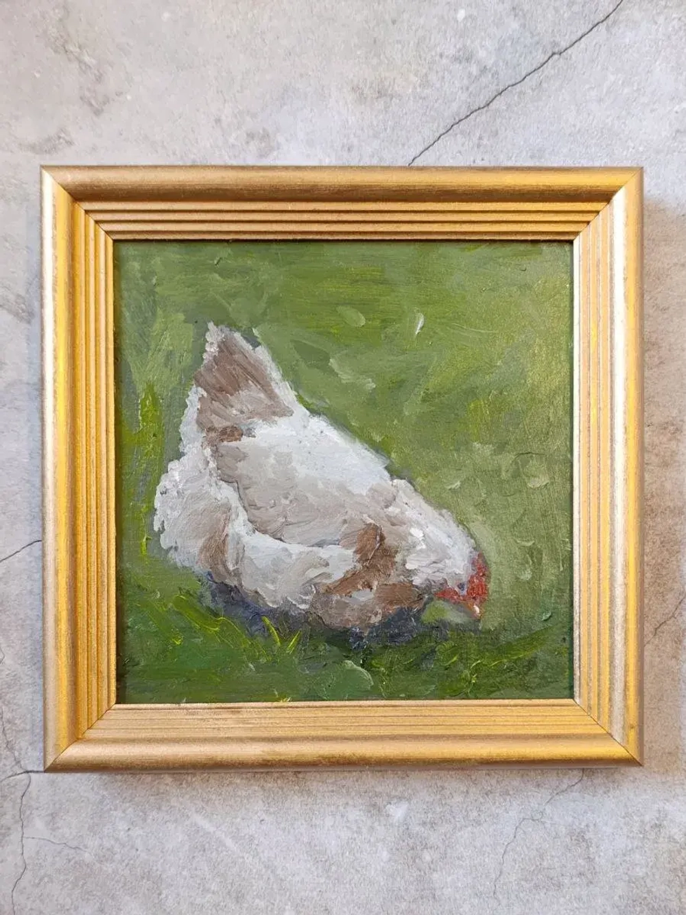 Картина маслом в рамке