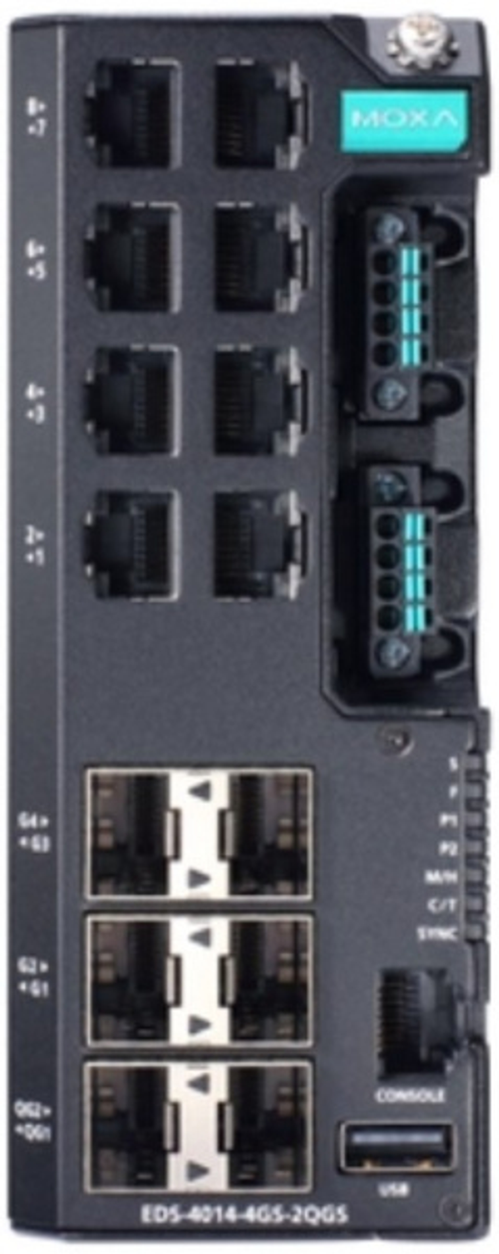 Коммутатор управляемый MOXA EDS-4014-4GS-2QGS-HV-T