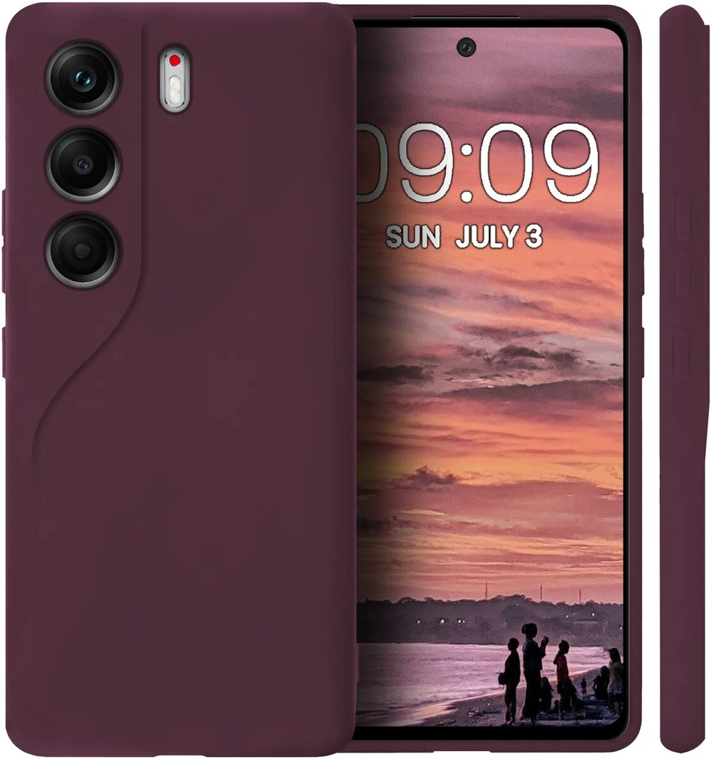 Мягкий Soft Touch чехол из силикона для TECNO CAMON 40 PRO 5G (не 4G) с бархатной подкладкой