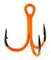 Крючки-тройники Lucky John  Orange UV LJH201 разм.004 6 шт.
