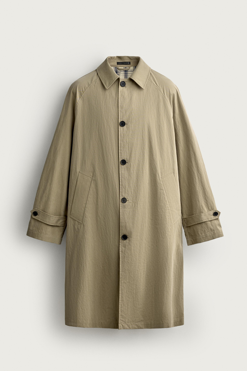 КОНТРАСТНЫЙ ТРЕНЧ RELAXED FIT — ZARA