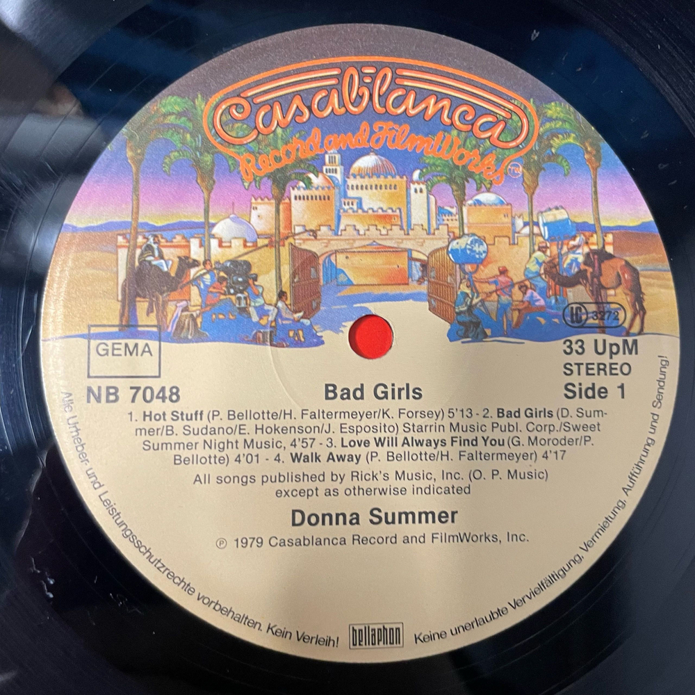 Винтажная виниловая пластинка LP Donna Summer Bad Girls (Германия 1979) Hot Stuff