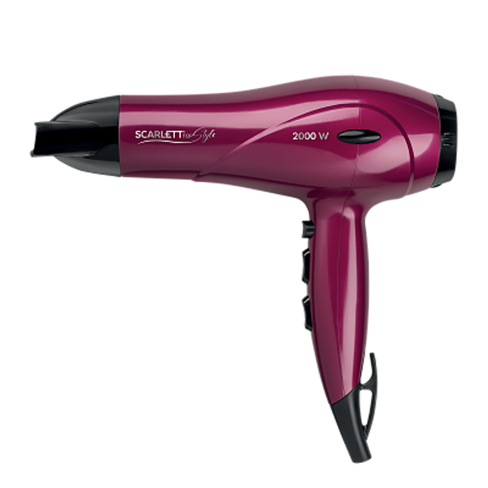 Фен SCARLETT SC-HD 70 I67 малиновый с черным TOP STYLE
