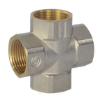 Крест латунь никель Ду 25 (1") ВР/ВР 9011 ГОСТ 32585-2013 Aquasfera 9011-03