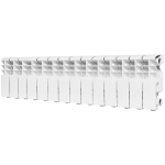 Радиатор алюминиевый ROMMER Plus 200 - 14 секций (подключение боковое, цвет белый)