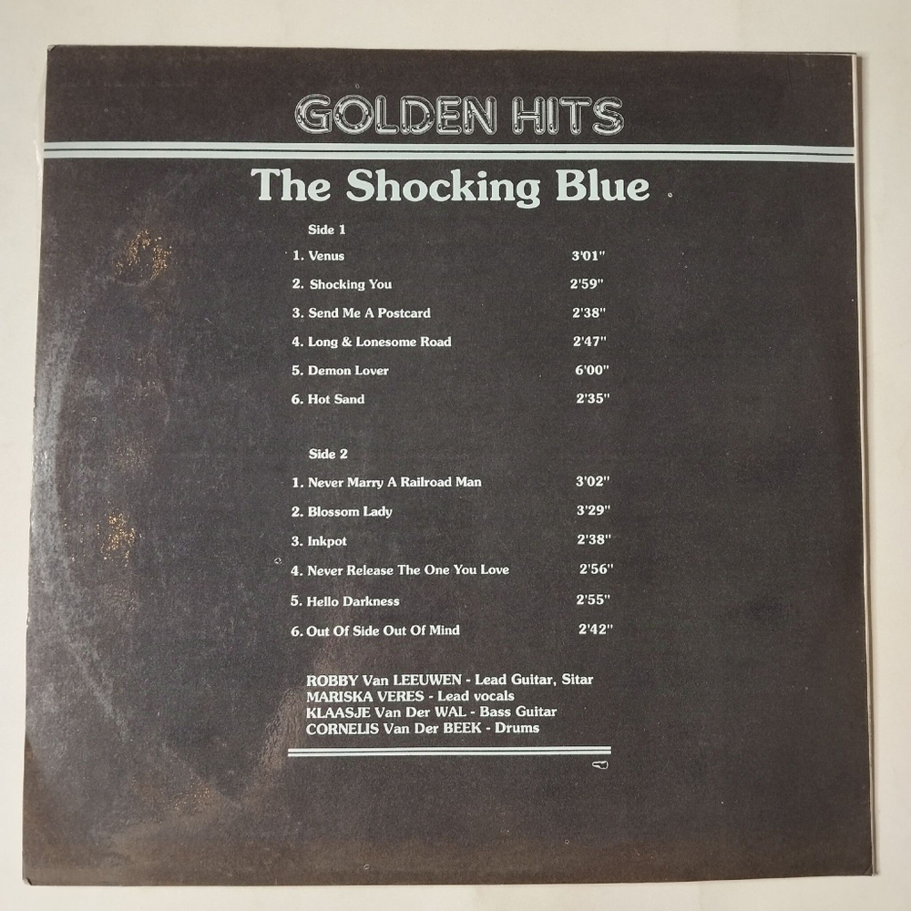Винтажная виниловая пластинка LP The Shocking Blue Golden Hits (СССР 1991)