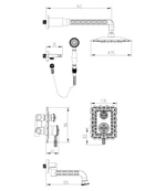 Смеситель для ванны и душа встраиваемый LEMARK JASMINE – LM6622ORB