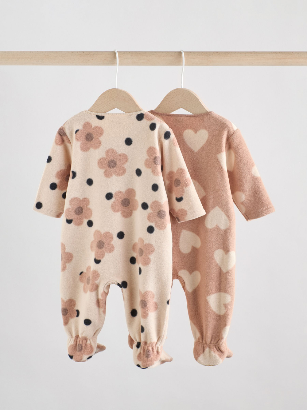 Комбинезон / Cлип для малышей флисовый Next AW2-299, 2 шт., Бежевый