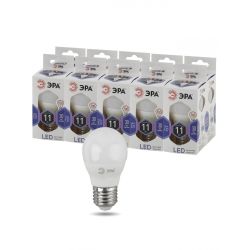 Лампа светодиодная ЭРА STD LED P45-11W-860-E27 11Вт шар холодный дневной свет Е27 | Лампы cветодиодные Шар (G/P)
