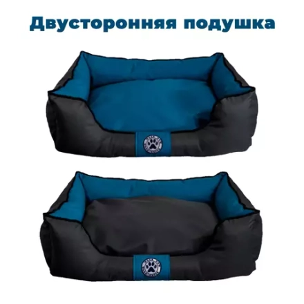 Лежанка для средней собаки разборная размер L синяя Царь-лежанка Lapalandia