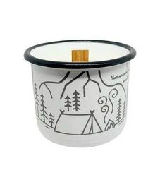 №68 Кокосовая вода, свеча в кружке с деревянным фитилем Camping mug, Nomkamo