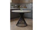 Керамический стол Woodville Вивиен 110 krater perla repose, черный