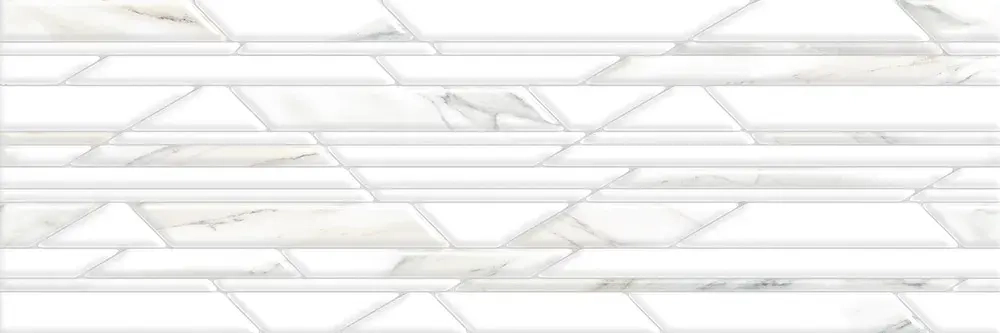 Настенная плитка ALMA Ceramica TWA11NAT014 Nativa 60x20 белая глянцевая под мрамор