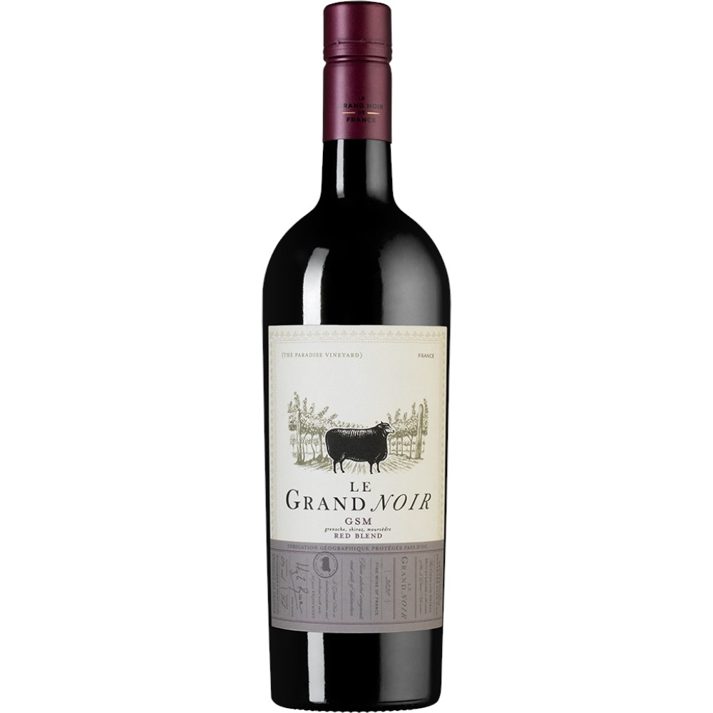 Вино Le Grand Noir, GSM (Grenache-Syrah-Mourvèdre) IGP 0,75 л.