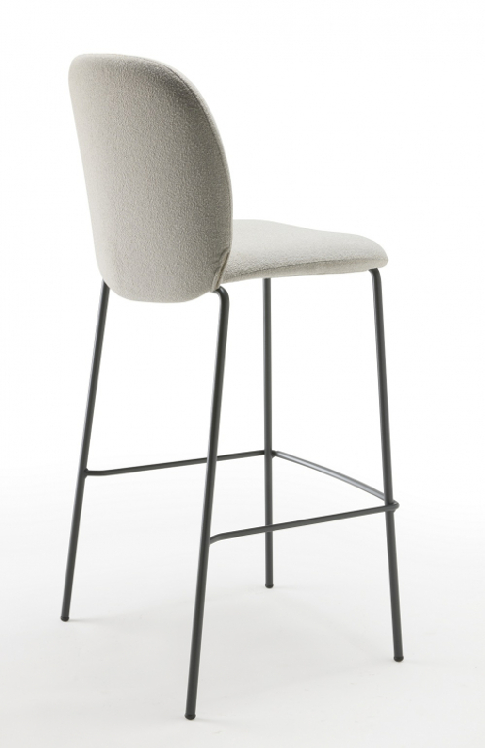 Стул полубарный с обивкой Scab Design Mentha Pop, антрацит, слоновая кость