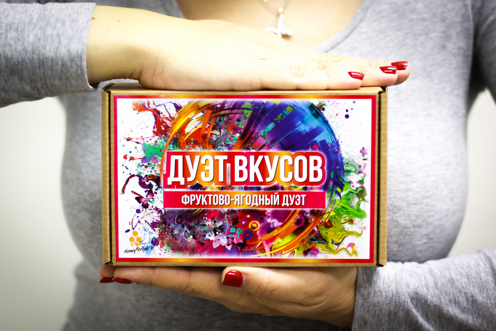 Подарочный набор HoneyForYou с медом-суфле "Фруктово-ягодный дуэт"
