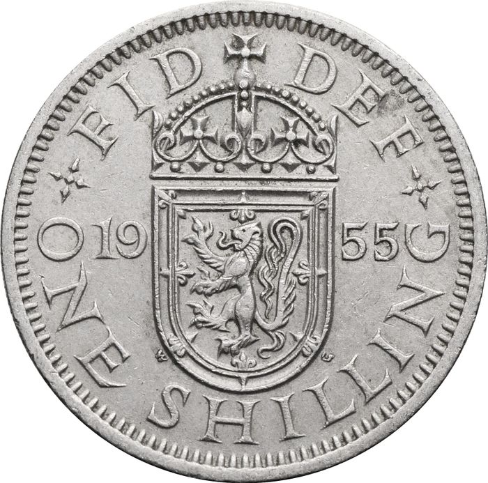 1 шиллинг 1955 Великобритания (Шотландский герб)