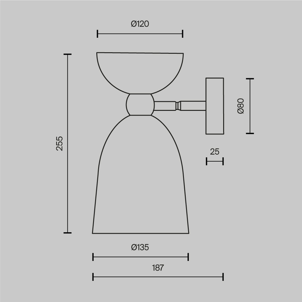 Настенный светильник Maytoni Cloches MOD113WL-01W