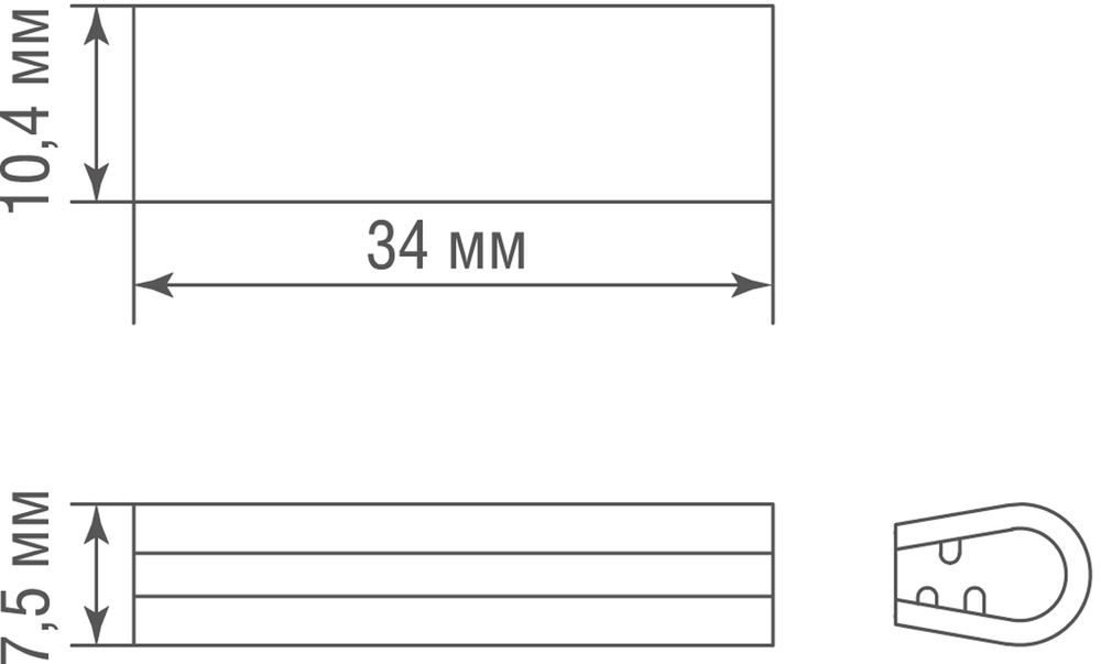 Размеры Sling End Cap Single