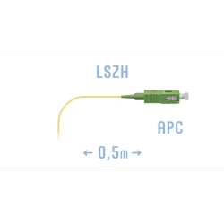 Пигтейл SC/APC SM (0.9) 1.0 m оконцован с двух сторон