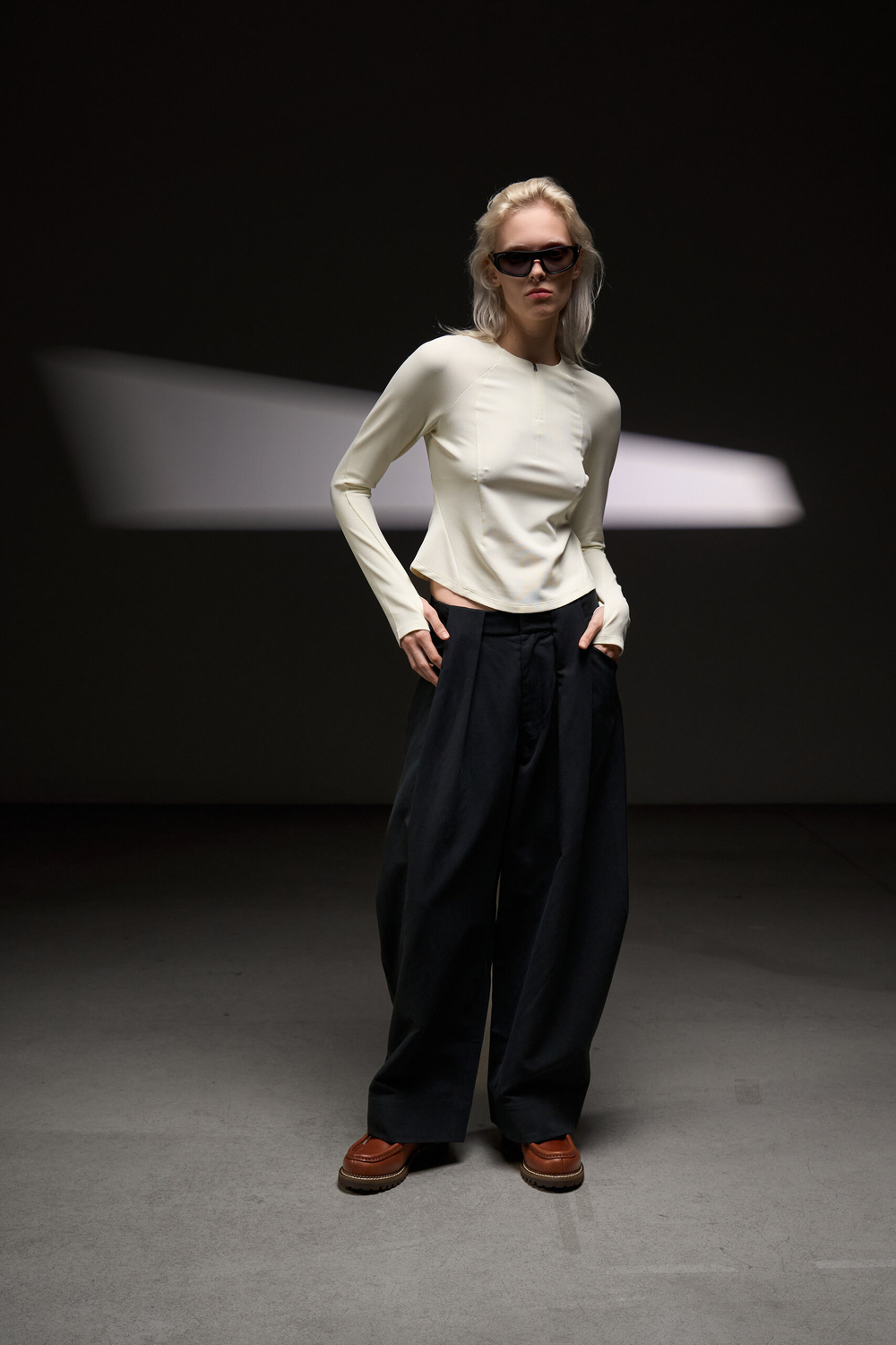 Брюки Blue Monte Pleated Casual Pants "Dianchi Night Darkness" Women’s