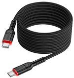 Usb Кабель-зарядка Type-C на Type-C Hoco X59 3A 60W 2м в тканевой оплетке черный