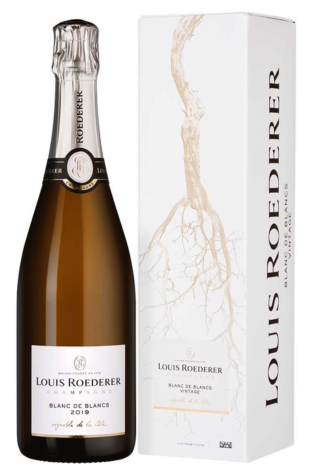 Шампанское Louis Roederer Blanc de Blancs Brut, 0.75 л - 2019 год — 0.75 л, подарочная — графика 2019