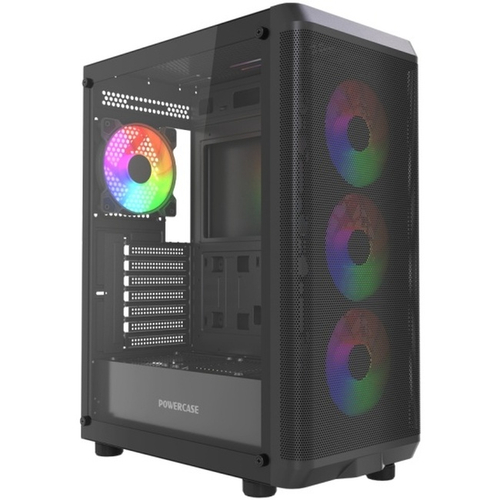 Корпус Midi-Tower PowerCase Mistral EA22 FRGB TG, черный (CMAEA22-L4)