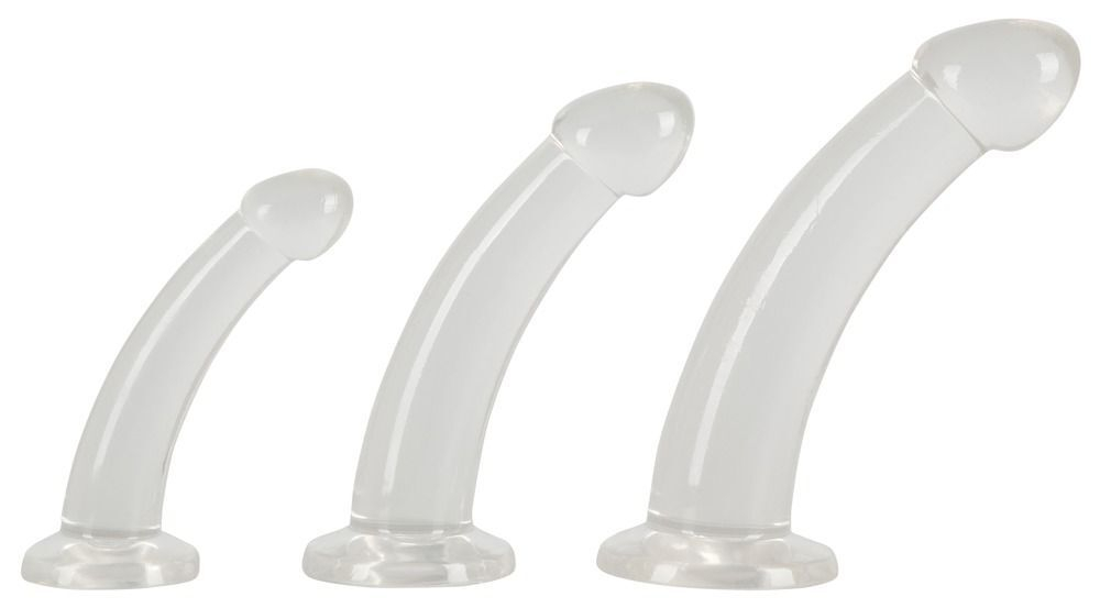 Набор из 3 прозрачных анальных фаллоимитаторов Anal Training Set (Цвет: прозрачный)