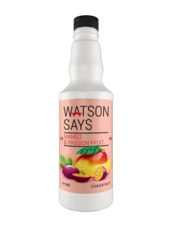 Основа (концентрат) для напитка WATSON SAYS Манго - Маракуйя 1кг, для пуншей, чаёв, лимонадов, коктейлей