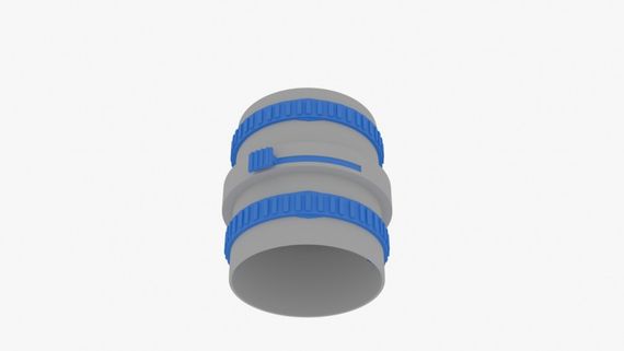 Фланец соединительный с ирисовым дросселем Flexag FLD90-G, цвет серый