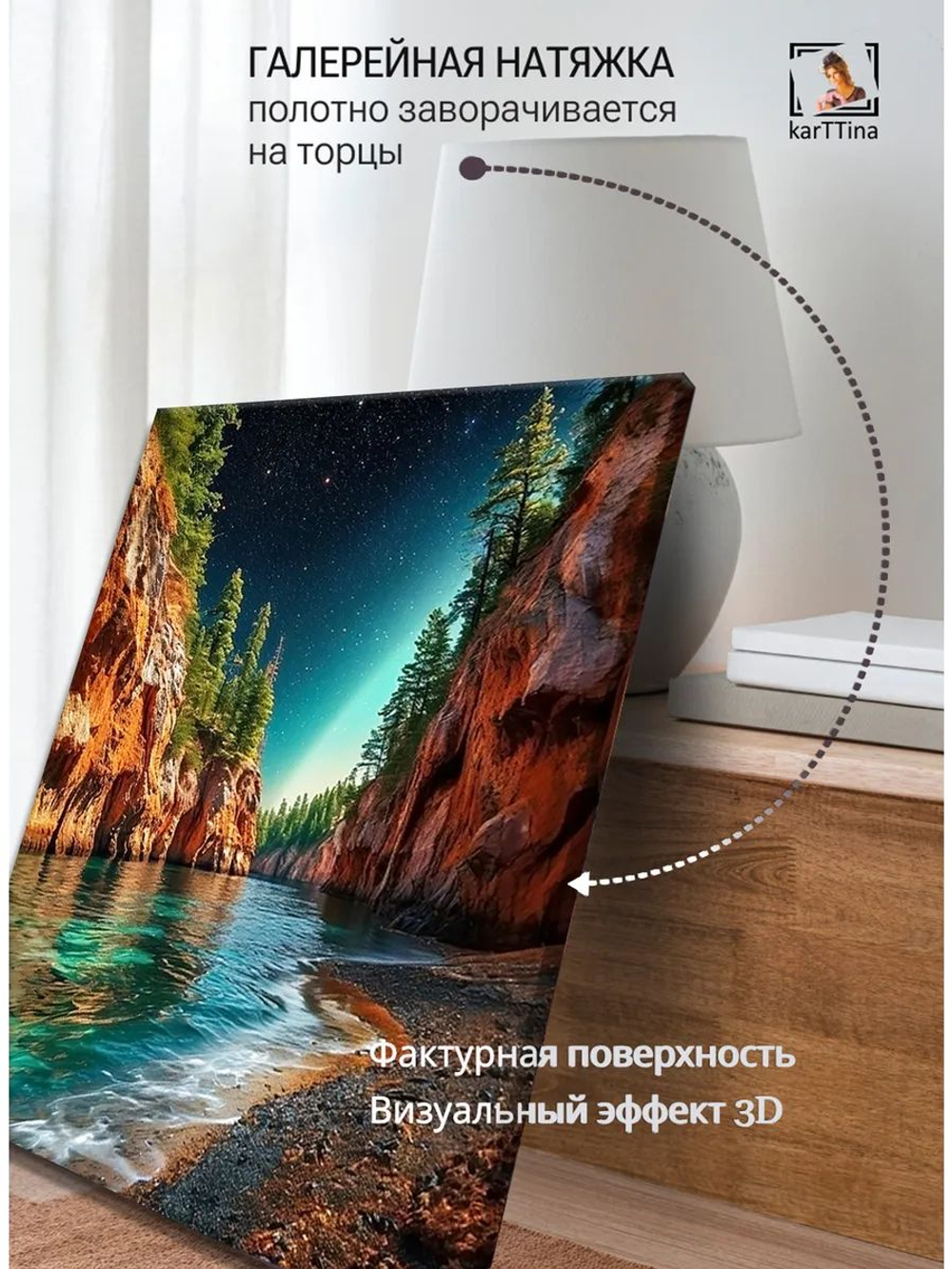 Картина Звёздный водопад интерьерная 30х40см 1шт.
