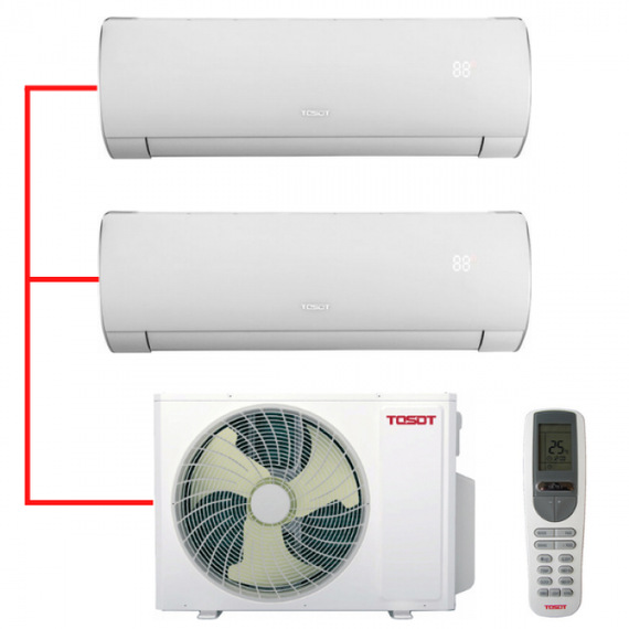 Мульти сплит-система TOSOT на 2 комнаты (20+25 кв.м.) серия LYRA INVERTER