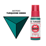 AK Interactive Turquoise Green Quick Gen - контрастная акриловая краска, 18 мл