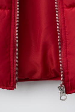 ZARA СТЕГАНОЕ ПАЛЬТО WATER REPELLENT, КРАСНЫЙ