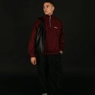 Cвитшот UNIFORM Half-zip Heavy Classic, бордовый